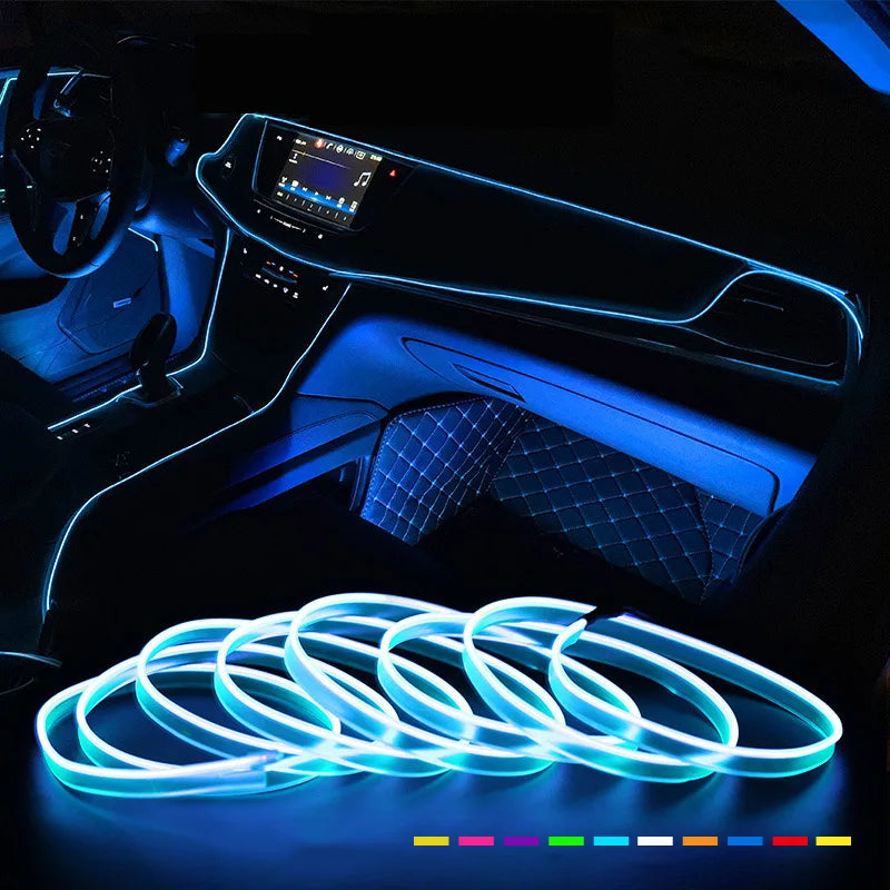 Ultimate 5M LED Car Interior Lights – Wireless, Vibrant & Customizable Ambient Glow!