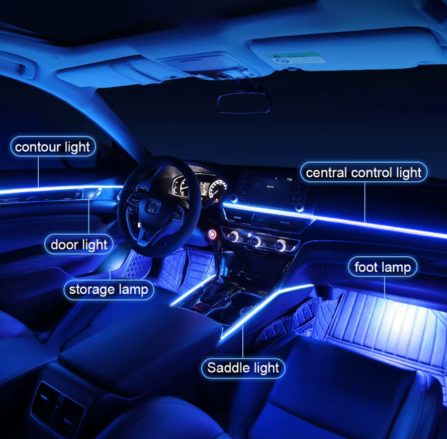 Ultimate 5M LED Car Interior Lights – Wireless, Vibrant & Customizable Ambient Glow!